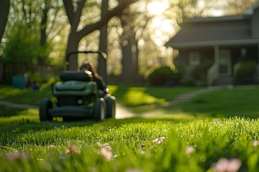 small electric mower