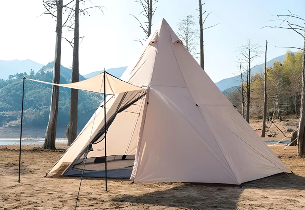 teepee tent with stove hole